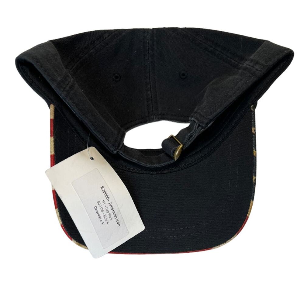American Flag Hat Cap Blackwater Falls West Virginia Embroidered Logo Black NWT - Picture 5 of 7